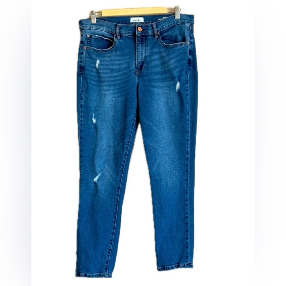 NICOLE MILLER Soho High Rise Skinny Crop light blue Size 10